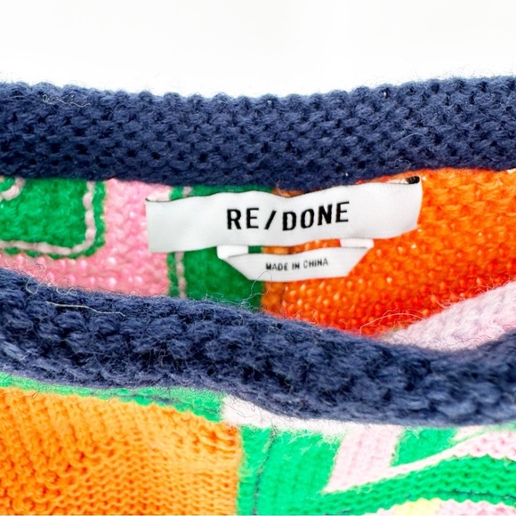 RE/DONE Knit Multi Patchwork Tank Minidress - Picture 8 of 9